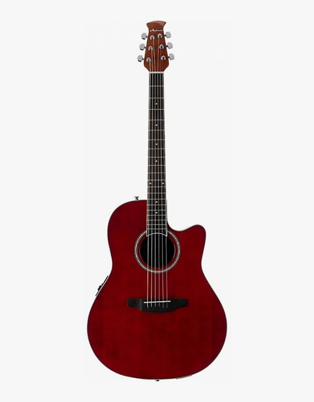 Электроакустическая гитара Ovation Applause AB24II-2S Balladeer Cutaway Ruby Red Satin - купить в "Гитарном Клубе"