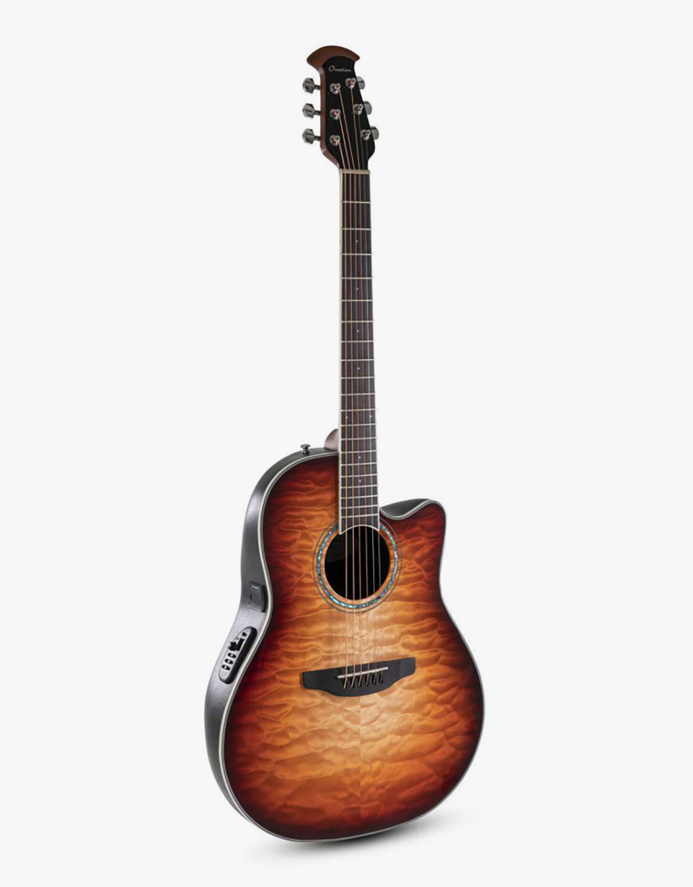 Электроакустическая гитара Ovation CS24X-7C Celebrity Standard Plus Mid Cutaway Cognac Burst Gloss - купить в "Гитарном Клубе"