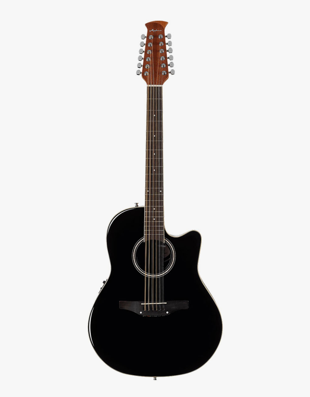 Электроакустическая гитара Ovation Applause AE44II-5S Elite Mid Cutaway Black Satin - купить в "Гитарном Клубе"