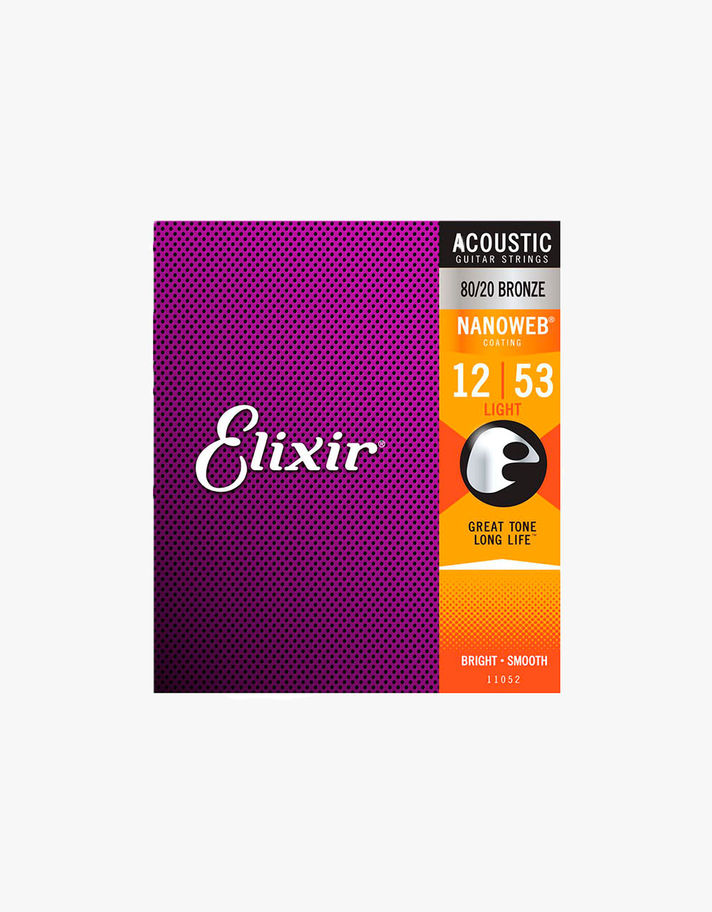 Струны для акустической гитары Elixir Nanoweb 11052, Bronze, 12-53 - купить в "Гитарном Клубе"