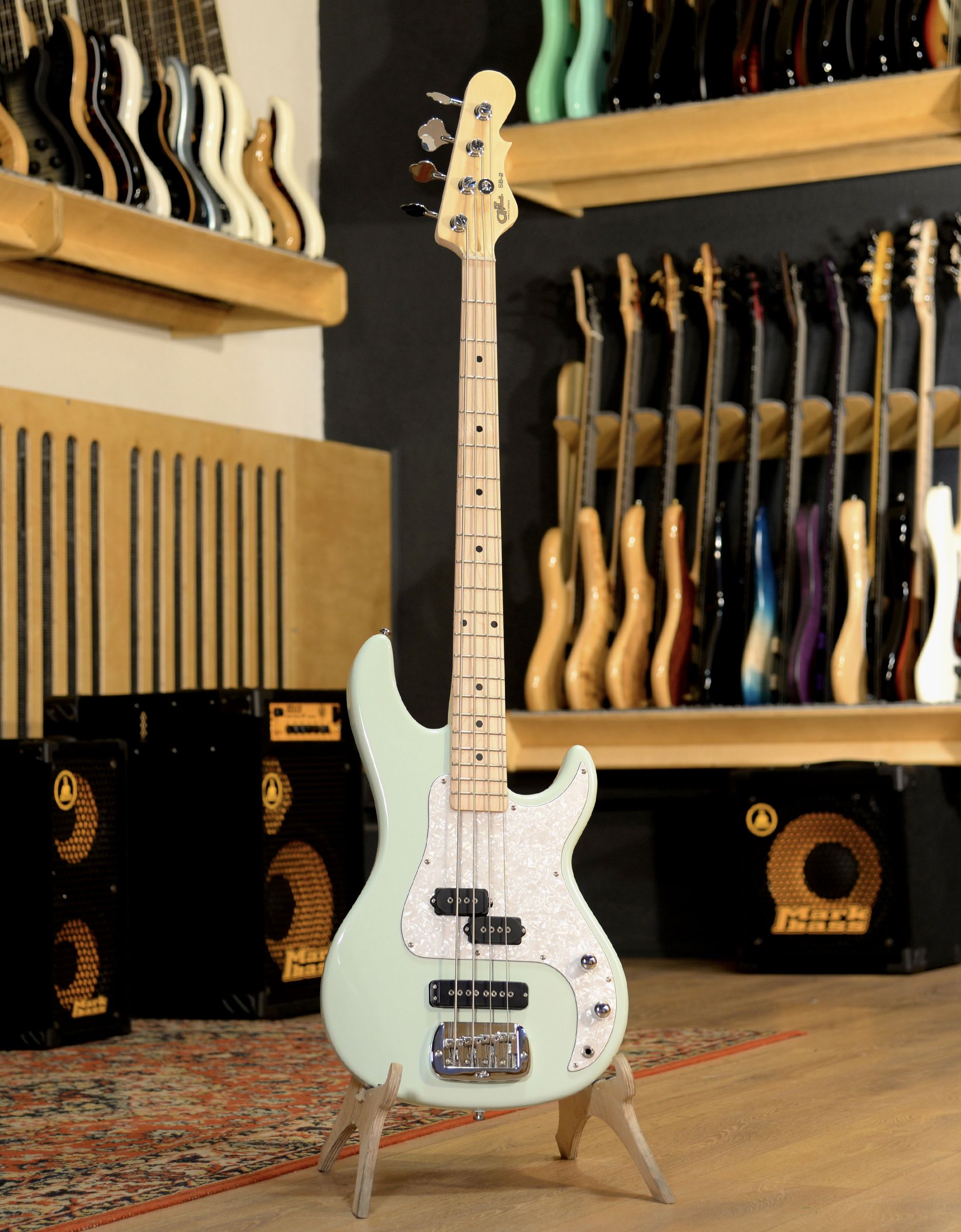 Бас-гитара G&L Tribute SB-2 Surf Green MP Poplar - купить в "Гитарном Клубе"