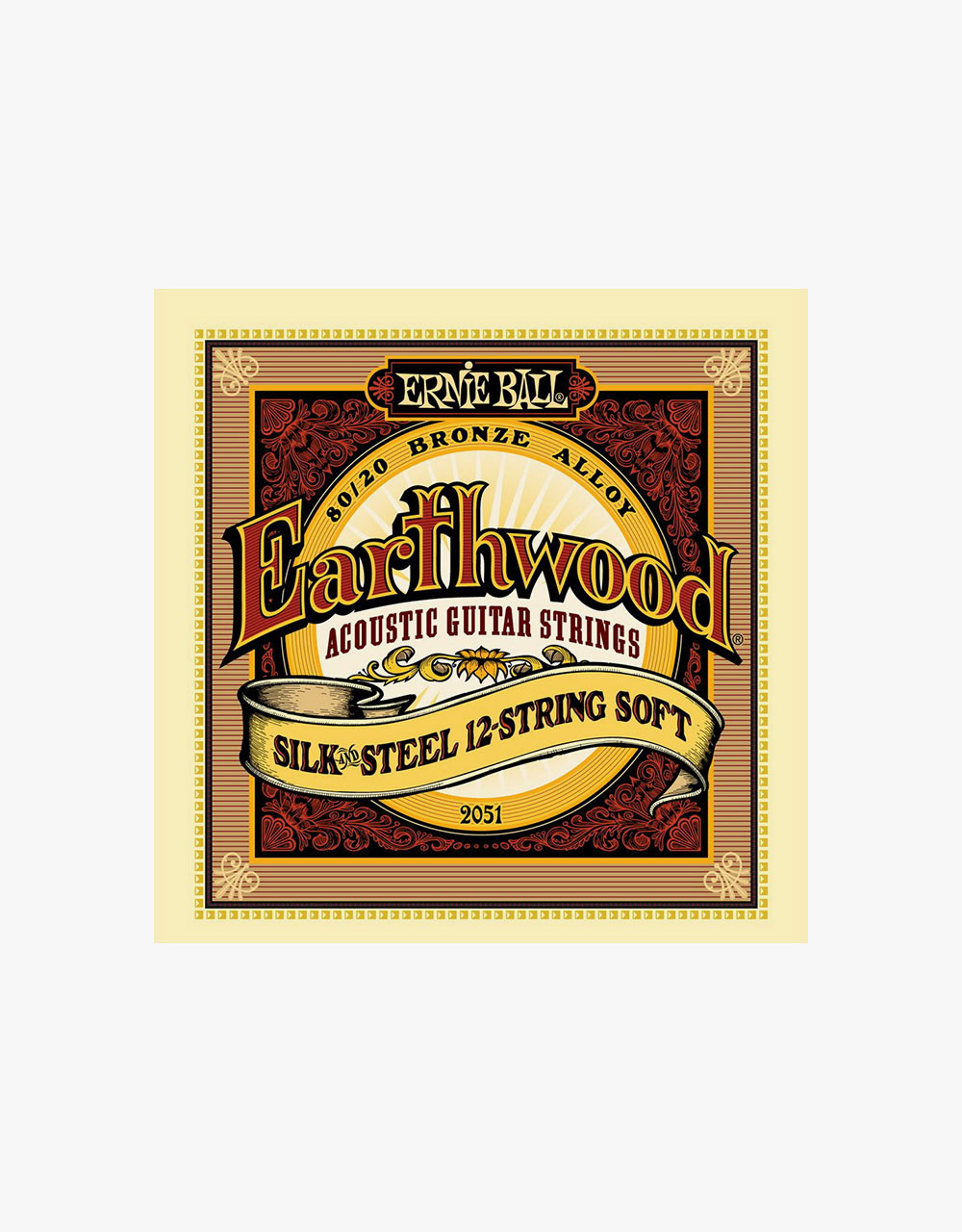 Cтруны для 12-струнной гитары Ernie Ball 2051 Silk & Steel Soft, 9-46 - купить в "Гитарном Клубе"
