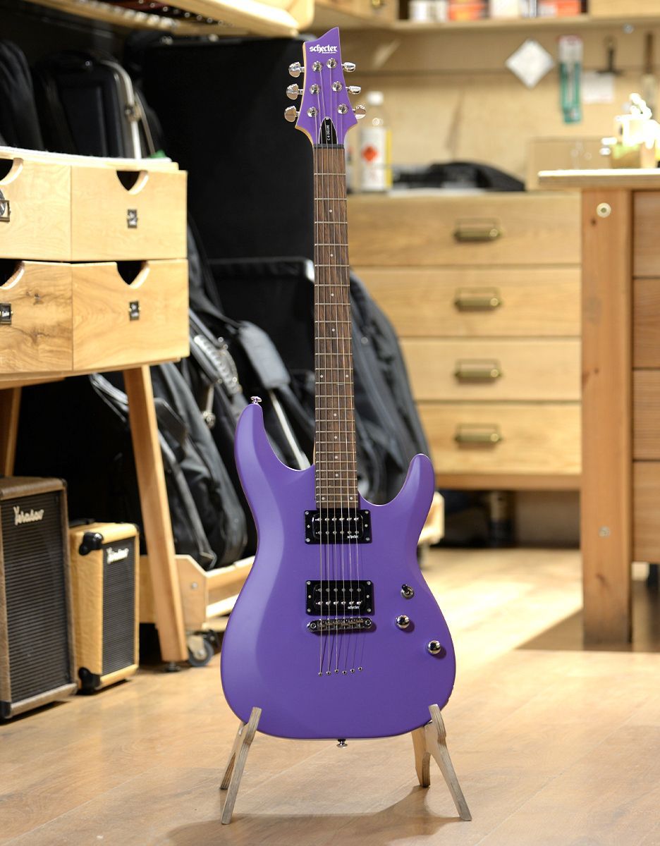 Электрогитара Schecter C-6 Deluxe Satin Dark Purple - купить в "Гитарном Клубе"