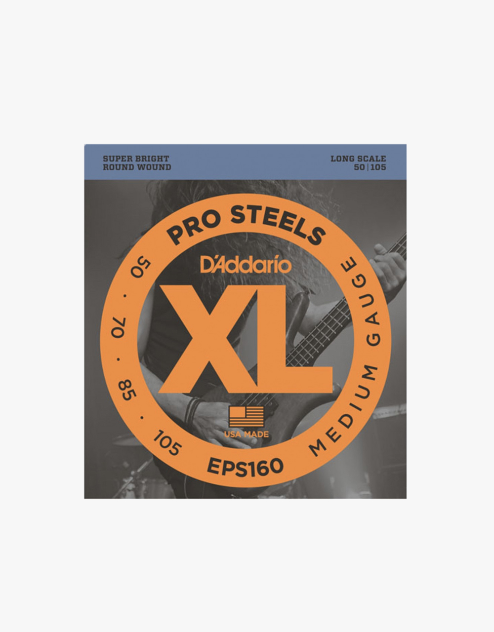 Струны для бас-гитары D`Addario EPS160 ProSteels 50-105 - купить в "Гитарном Клубе"