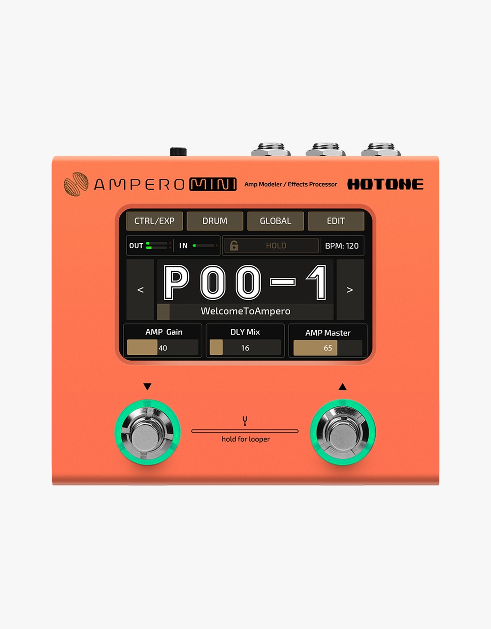 Процессор эффектов Hotone Ampero Mini (Orange) - купить в "Гитарном Клубе"