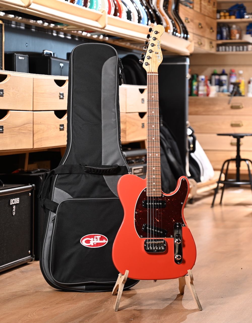 Электрогитара G&L FD ASAT Special Fullerton Red CR - купить в "Гитарном Клубе"