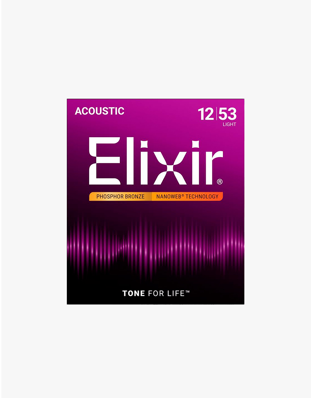 Струны для акустической гитары Elixir Nanoweb Light 16052, 12-53 - купить в "Гитарном Клубе"