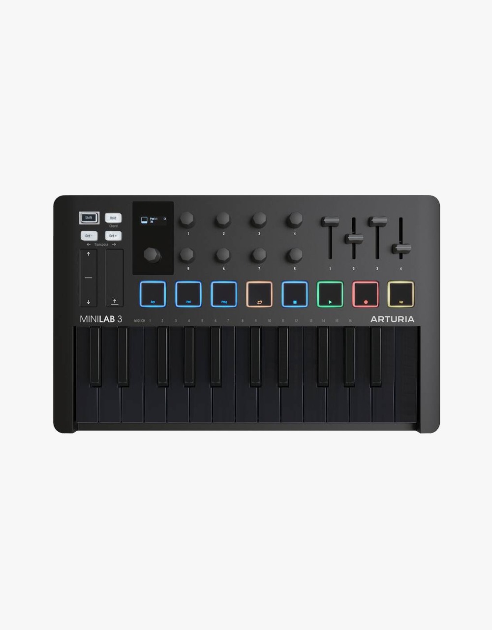 MIDI-контроллер Arturia MiniLAB 3 Deep Black - купить в "Гитарном Клубе"