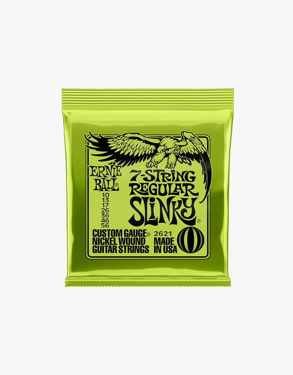 Струны для 7-струнной электрогитары Ernie Ball 2621 Regular Slinky, 10-56 - купить в "Гитарном Клубе"