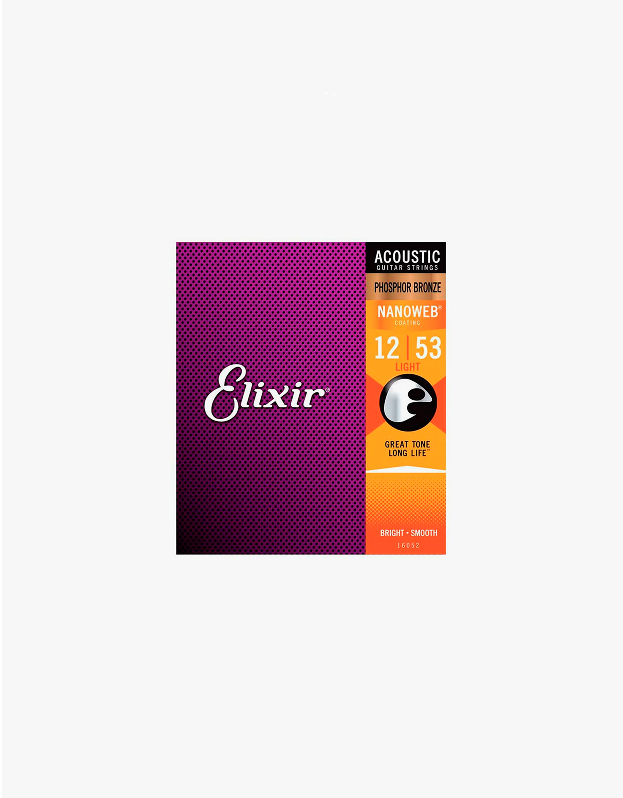 Струны для акустической гитары Elixir Nanoweb Light 16052, 12-53 - купить в "Гитарном Клубе"