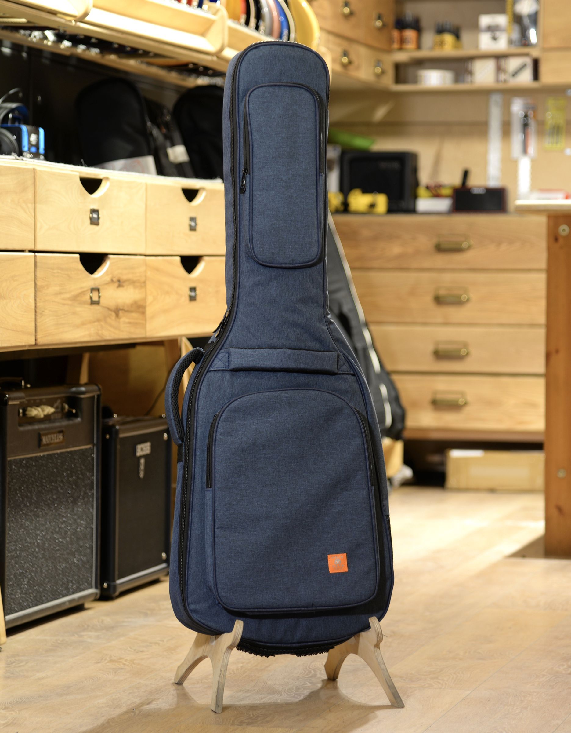 Чехол для электрогитары UNIQKEYS GEB-02NA, Orange Label, Night Azure - купить в "Гитарном Клубе"