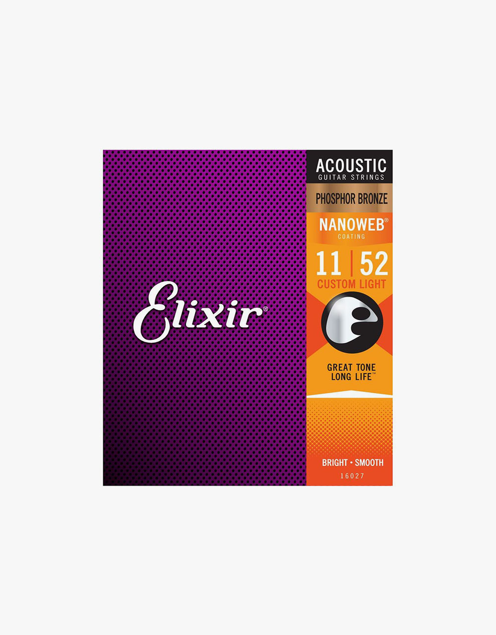 Струны для акустической гитары Elixir NanoWeb 16027, 11-52 - купить в "Гитарном Клубе"
