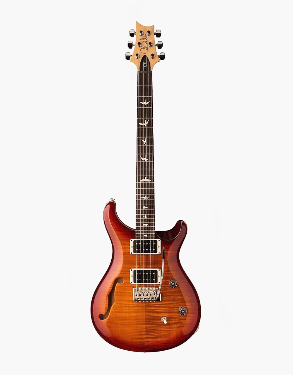 Электрогитара PRS CE24 SEMI-HOLLOW CC BLACK SUNBURST - купить в "Гитарном Клубе"