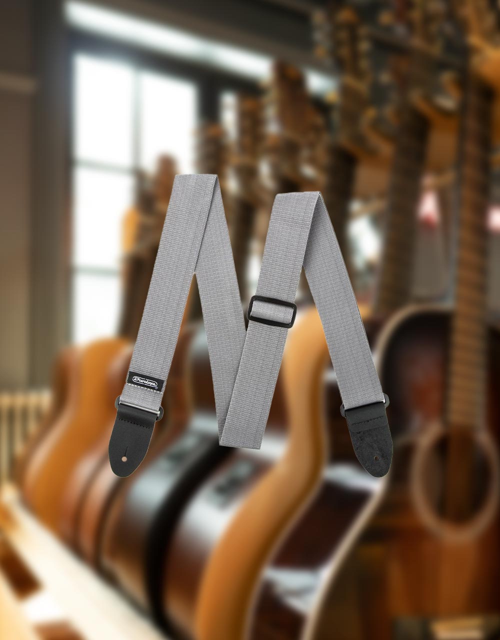 Ремень для гитары Dunlop D07-01GY Poly - купить в "Гитарном Клубе"
