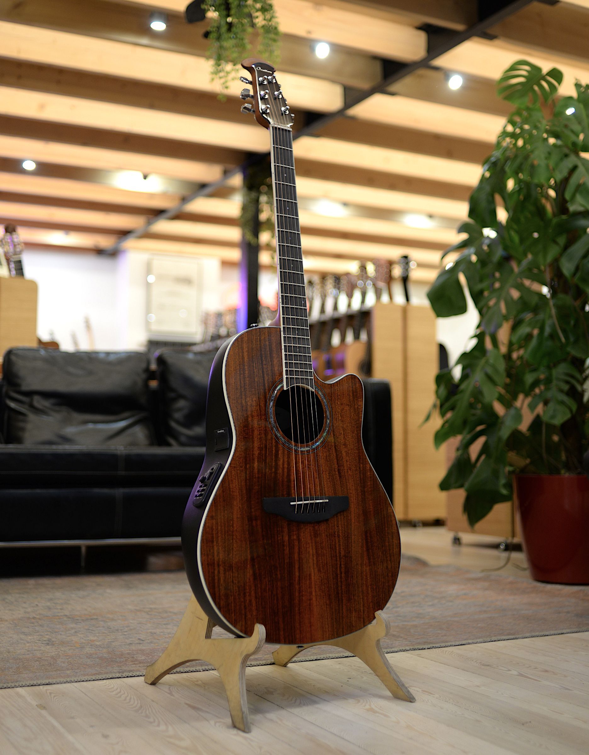 Электроакустическая гитара Ovation CS24P-FKOA Celebrity Standard Plus Mid Cutaway Figured Koa - купить в "Гитарном Клубе"
