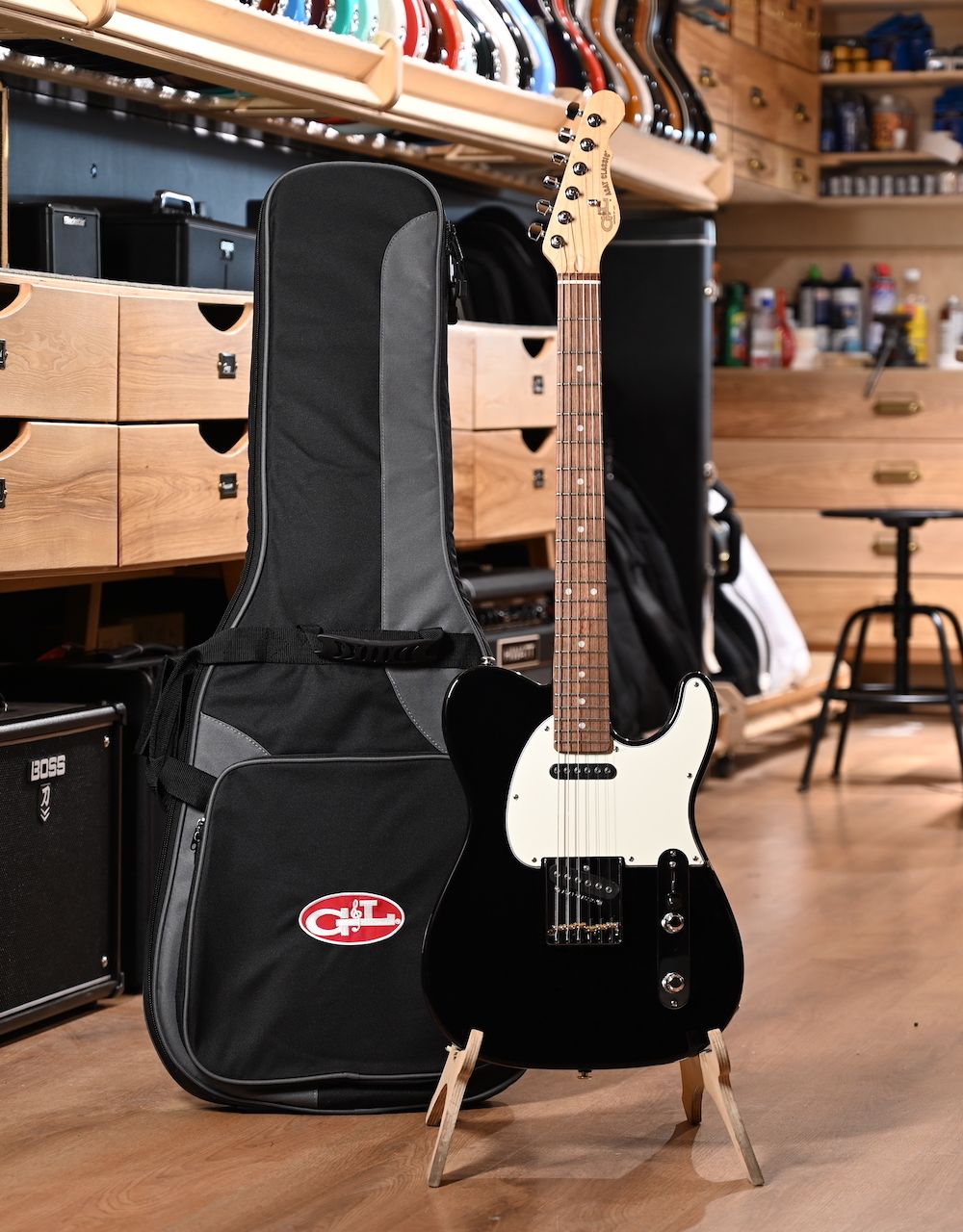 Электрогитара G&L FD ASAT Classic Jet Black CR - купить в "Гитарном Клубе"