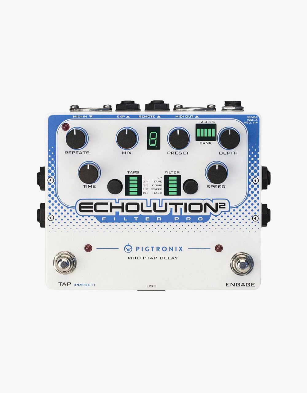 Гитарная педаль Pigtronix E2F Echolution 2 Filter Pro Delay - купить в "Гитарном Клубе"