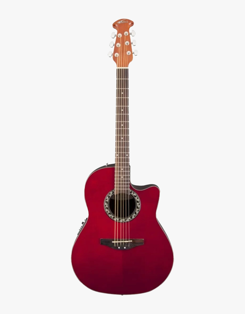 Электроакустическая гитара Ovation Applause AB24-RR Balladeer Mid Cutaway Ruby Red - купить в "Гитарном Клубе"