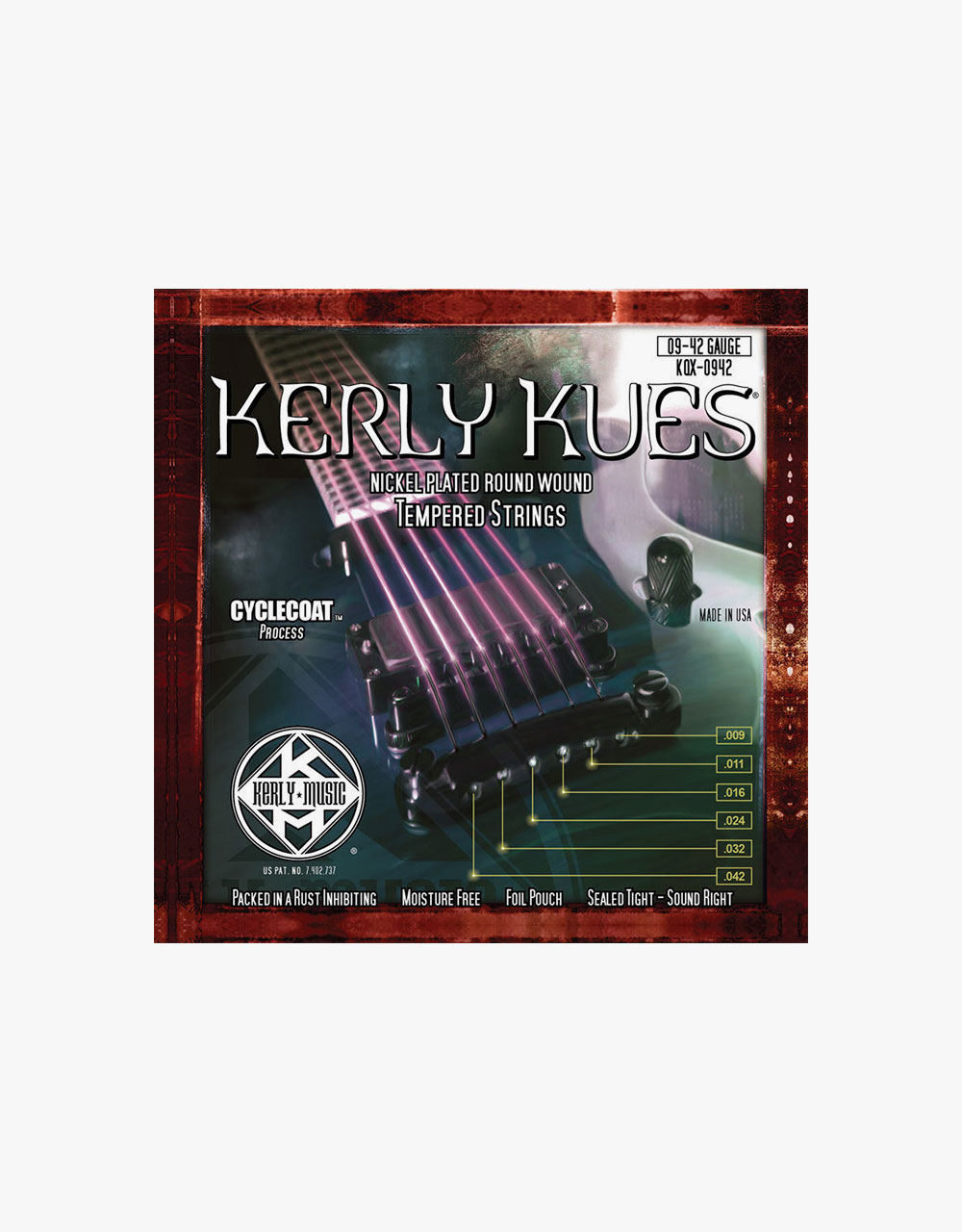 Струны для электрогитары KERLY KQX-0942, 09-42 - купить в "Гитарном Клубе"