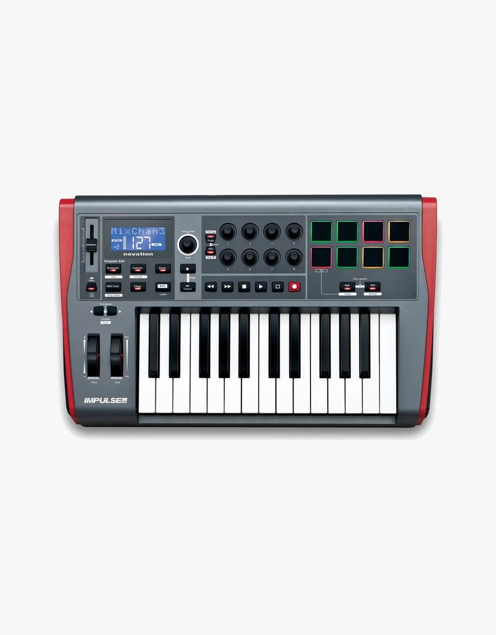 MIDI-контроллер Novation Impulse 25 Компактная MIDI-клавиатура, 25 полувзвешенных клавиш - купить в "Гитарном Клубе"