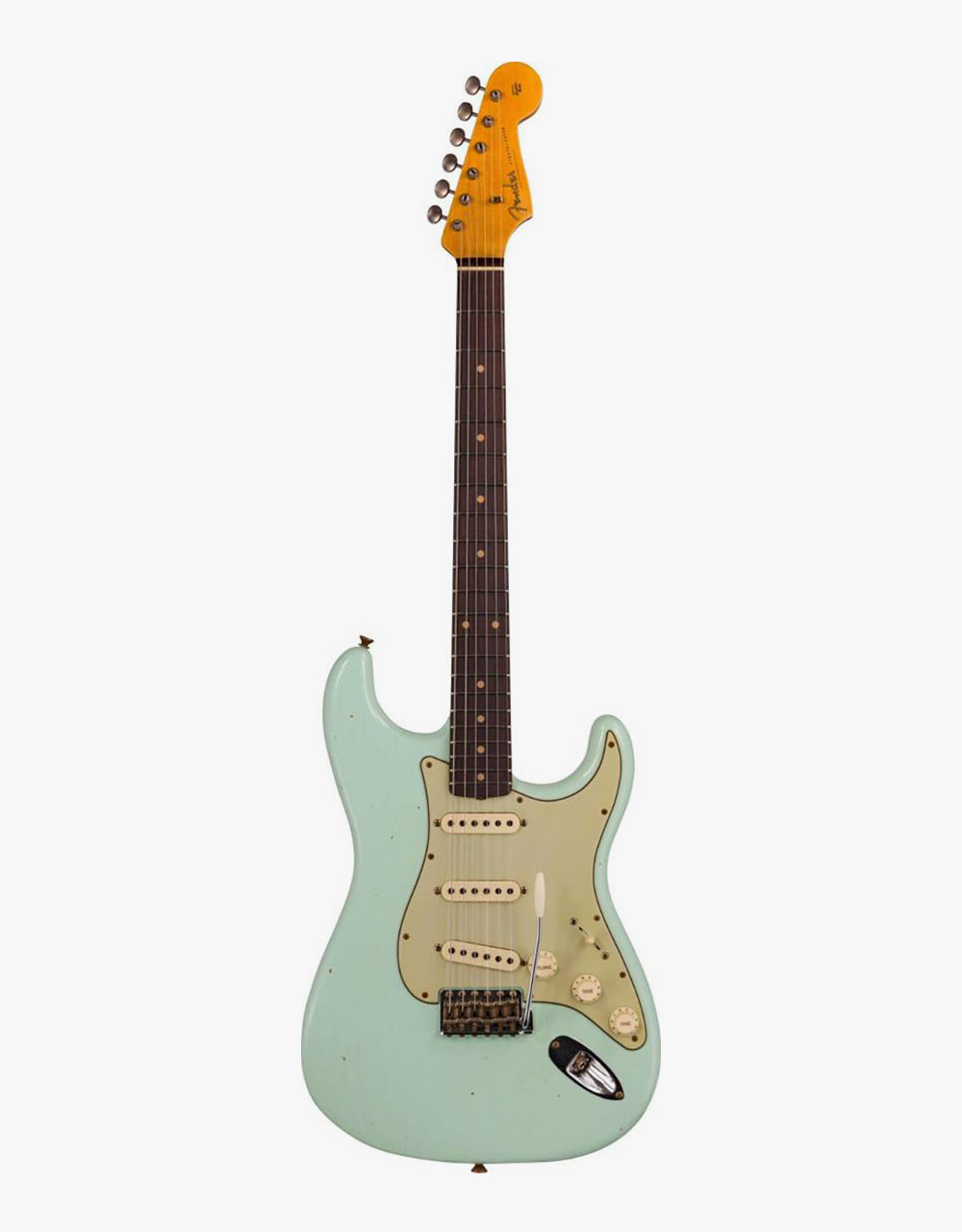 Электрогитара Fender Custom Shop 1960 Stratocaster S20 LTD Relic Journeyman Faded Aged Sea Foam Gree - купить в "Гитарном Клубе"