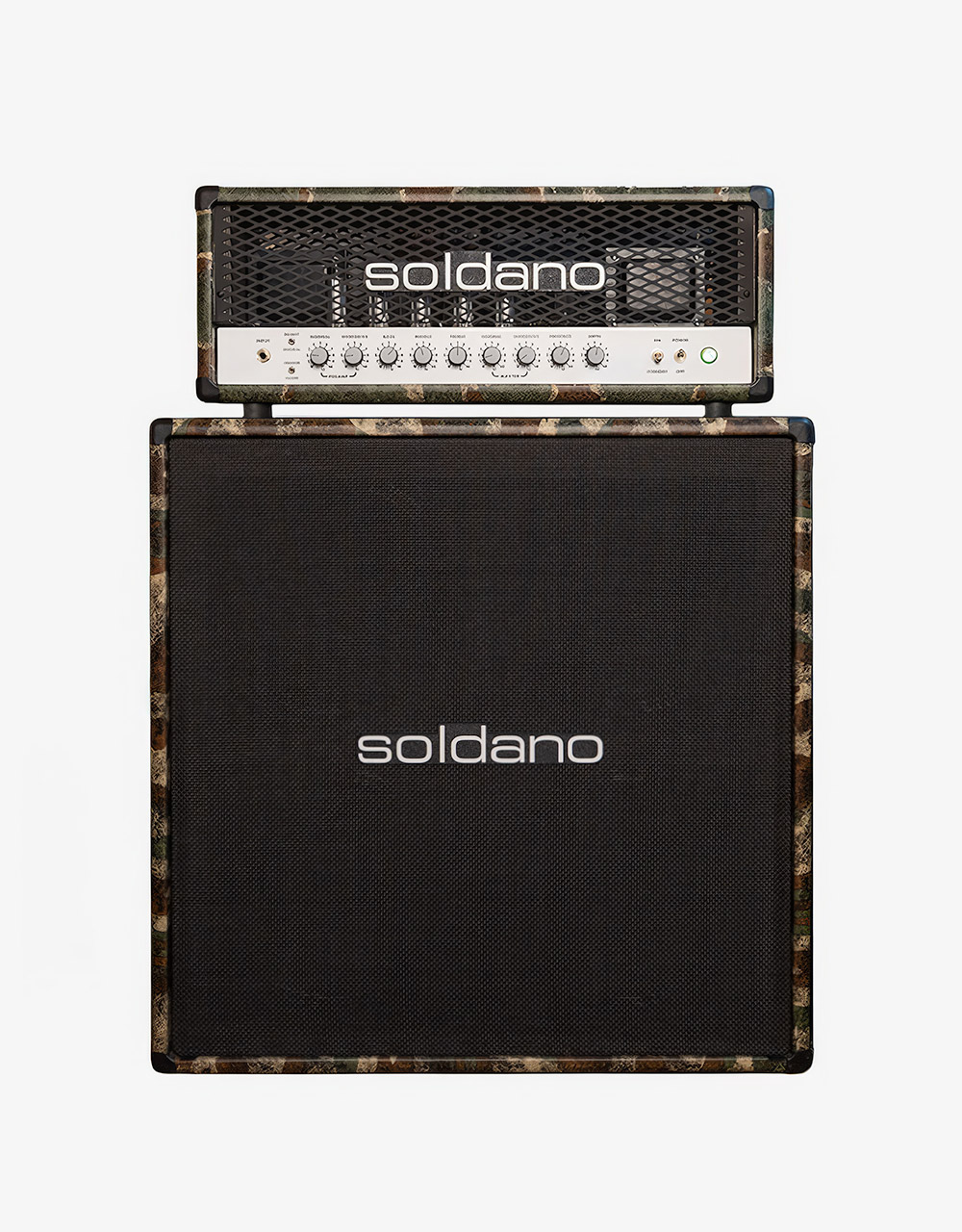 Ламповый усилитель-stack для электрогитары Soldano Slo100 Custom Made Camouflage Tolex Full Option - купить в "Гитарном Клубе"