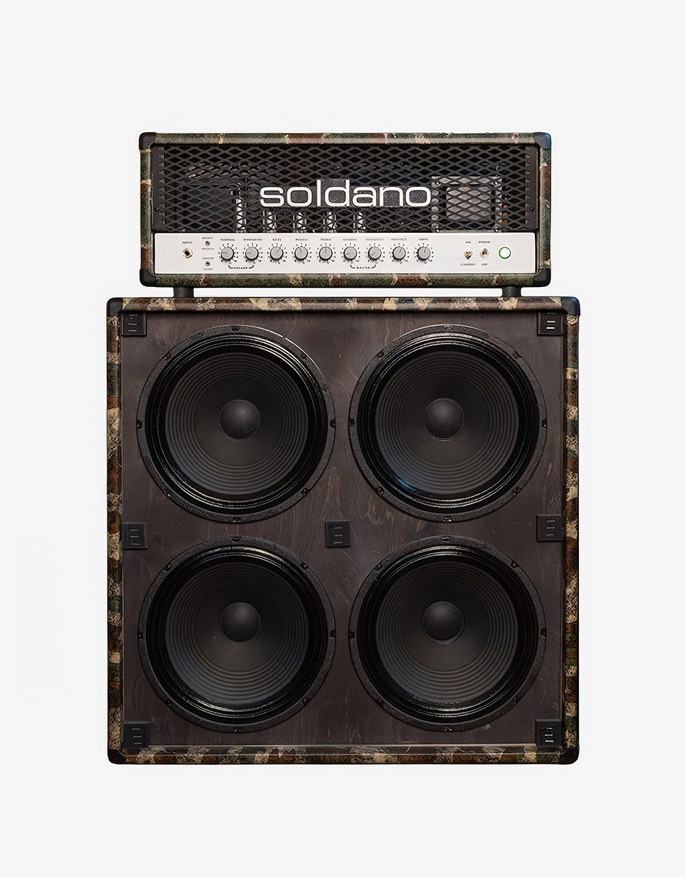 Ламповый усилитель-stack для электрогитары Soldano Slo100 Custom Made Camouflage Tolex Full Option - купить в "Гитарном Клубе"