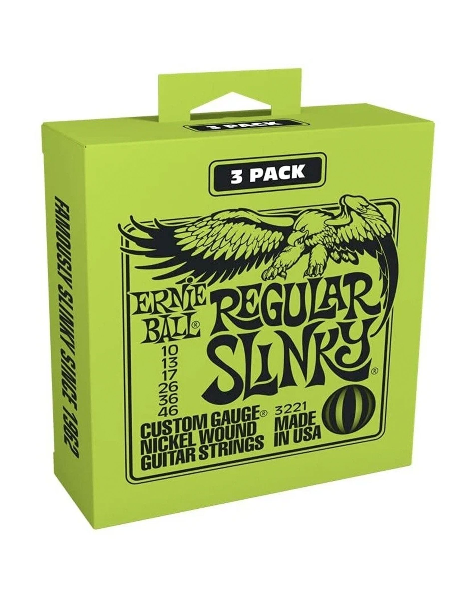 Струны для электрогитары Ernie Ball, Regular Slinky, 3 комплекта, 10-46 - купить в "Гитарном Клубе"