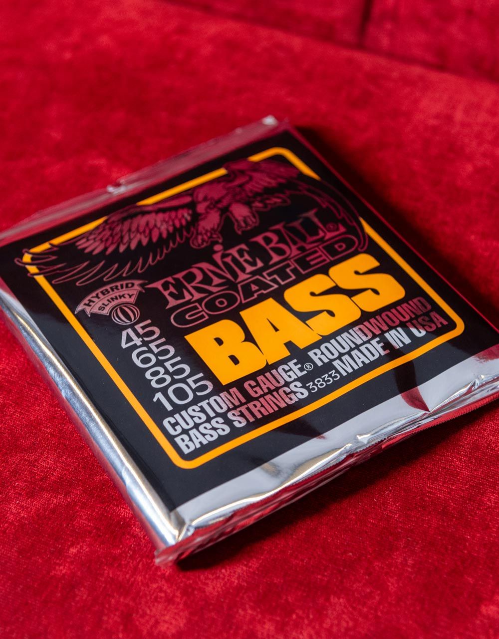 Струны для бас-гитары Ernie Ball 3833 Coated Bass Hybrid Slinky, 45-105 - купить в "Гитарном Клубе"