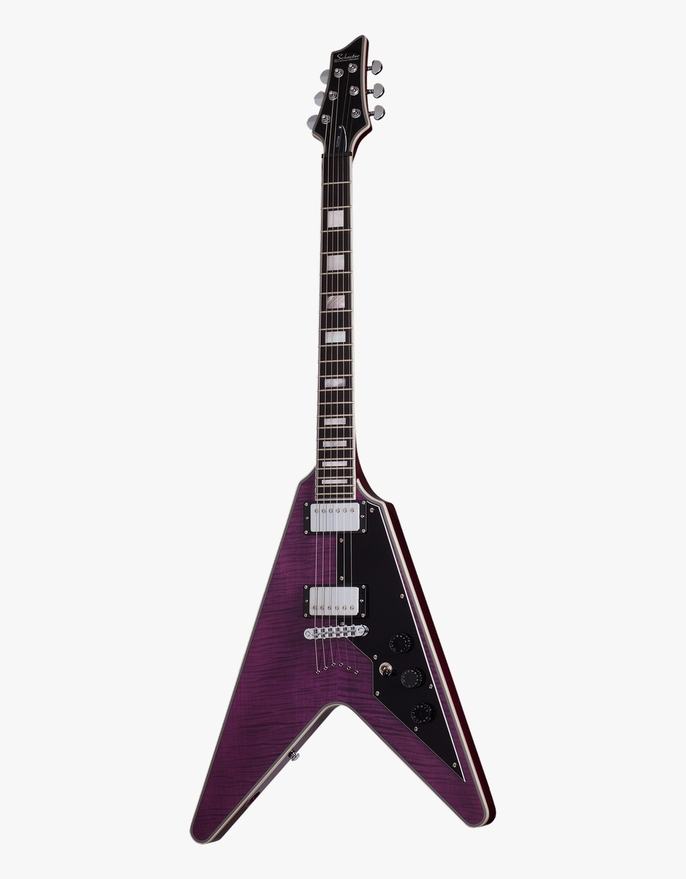 Электрогитара Schecter V-1 CUSTOM, Trans Purple - купить в "Гитарном Клубе"