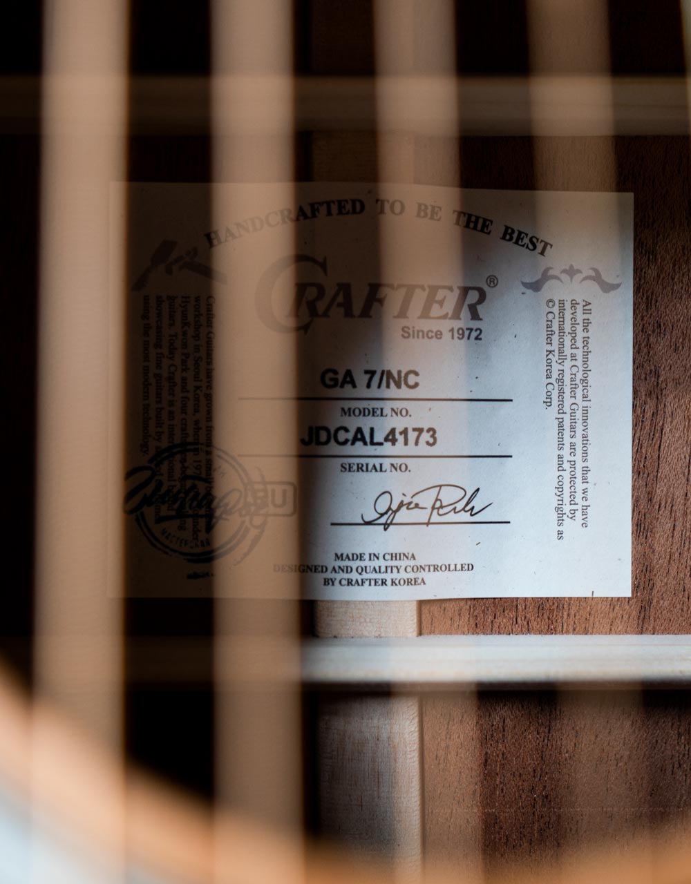 Акустическая гитара Crafter GA-7/NC - купить в "Гитарном Клубе"