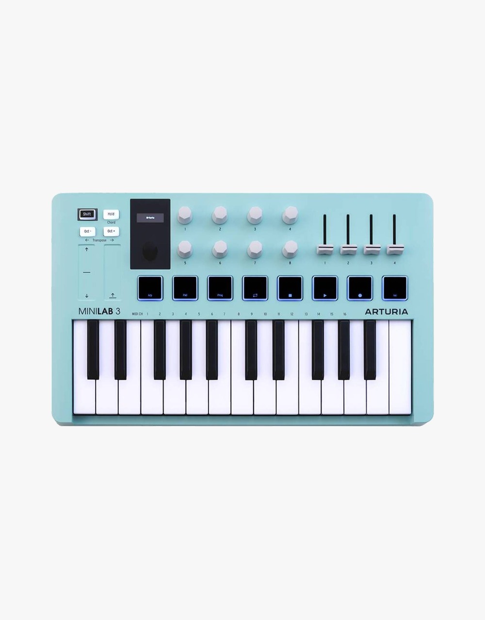 MIDI-контроллер Arturia MiniLAB 3 Aquamarine - купить в "Гитарном Клубе"