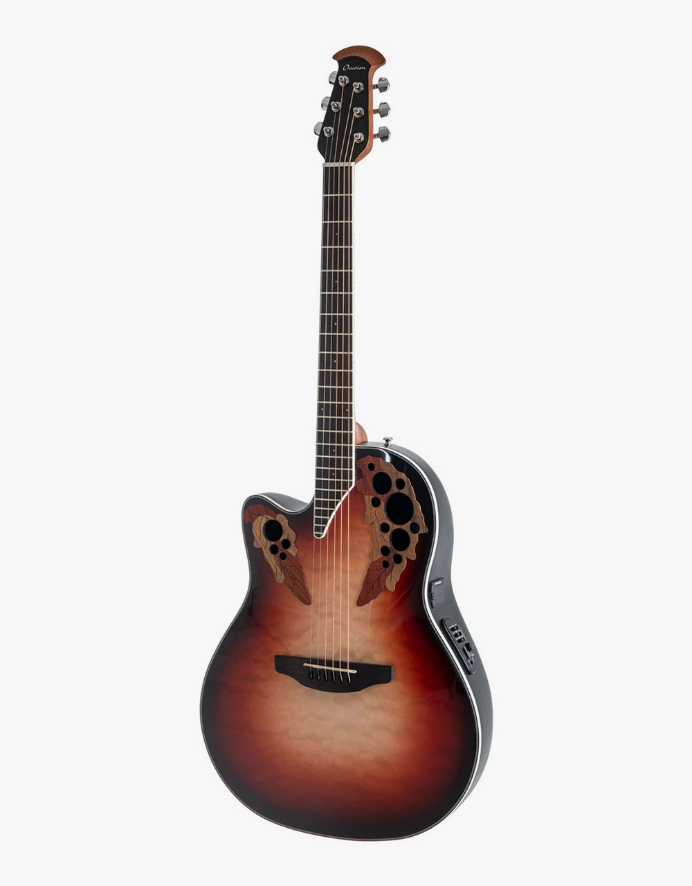 Электроакустическая гитара Ovation CE44LX-1R Celebrity Elite Plus Mid Cutaway Ruby Burst - купить в "Гитарном Клубе"