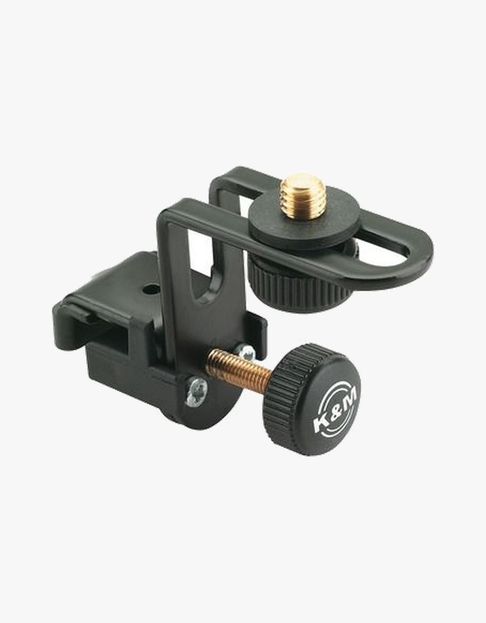 Держатель для микрофона K&M 24030-300-55 с креплением на обод барабана, чёрный - купить в "Гитарном Клубе"