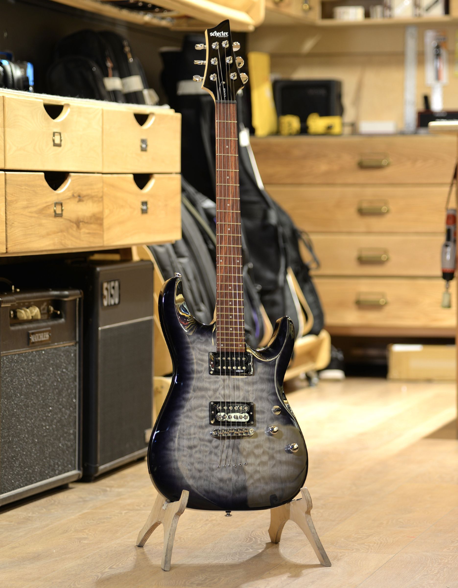 Электрогитара Schecter C-6 Plus Charcoal Burst - купить в "Гитарном Клубе"