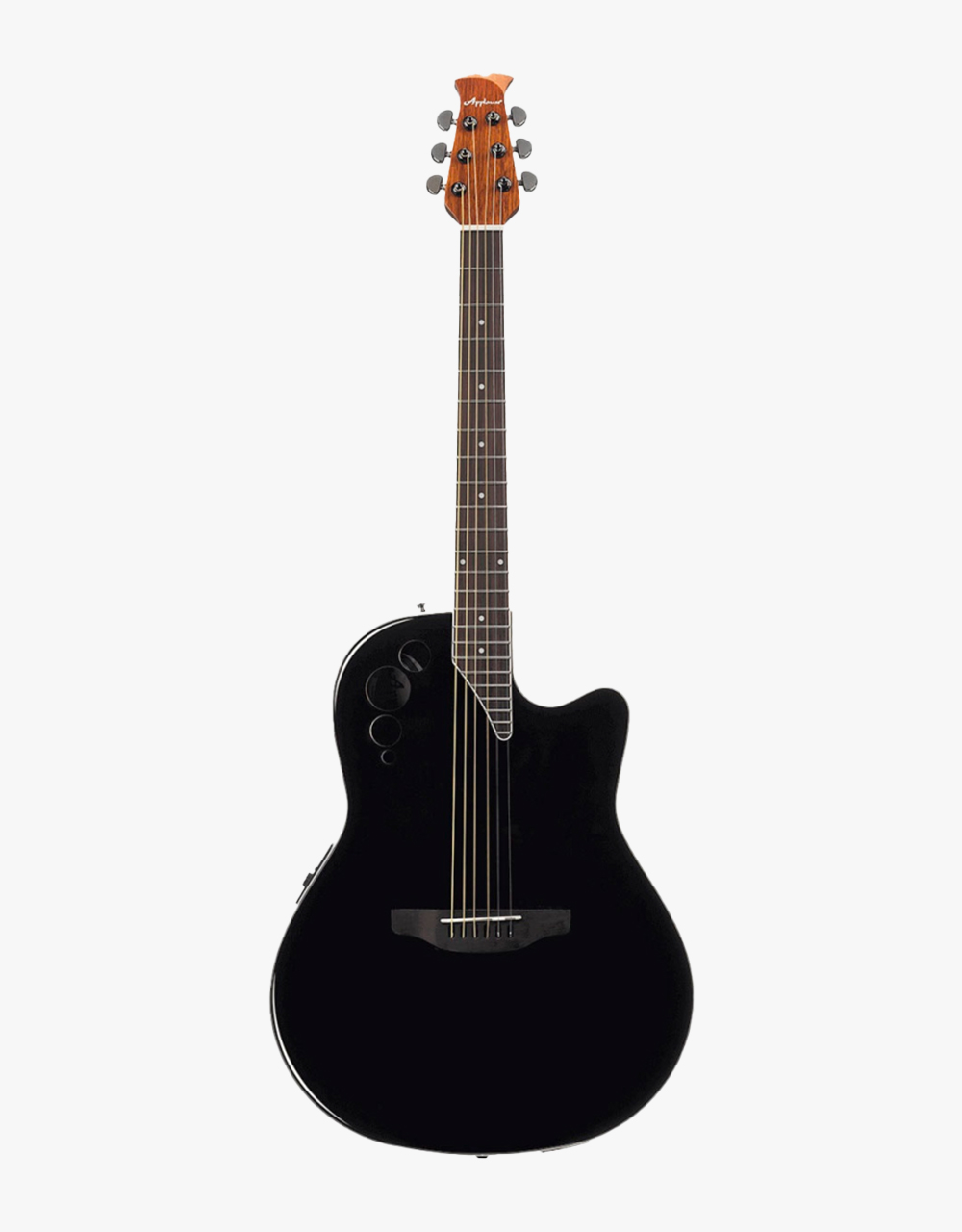 Электроакустическая гитара Ovation Applause AE44II-5S Elite Mid Cutaway Black Satin - купить в "Гитарном Клубе"