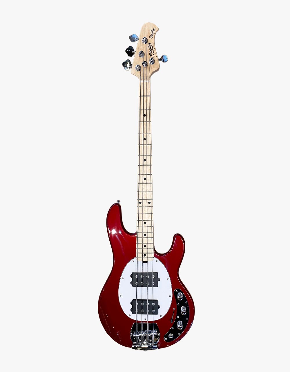 Бас-гитара Sterling StingRay HH Candy Apple Red - купить в "Гитарном Клубе"