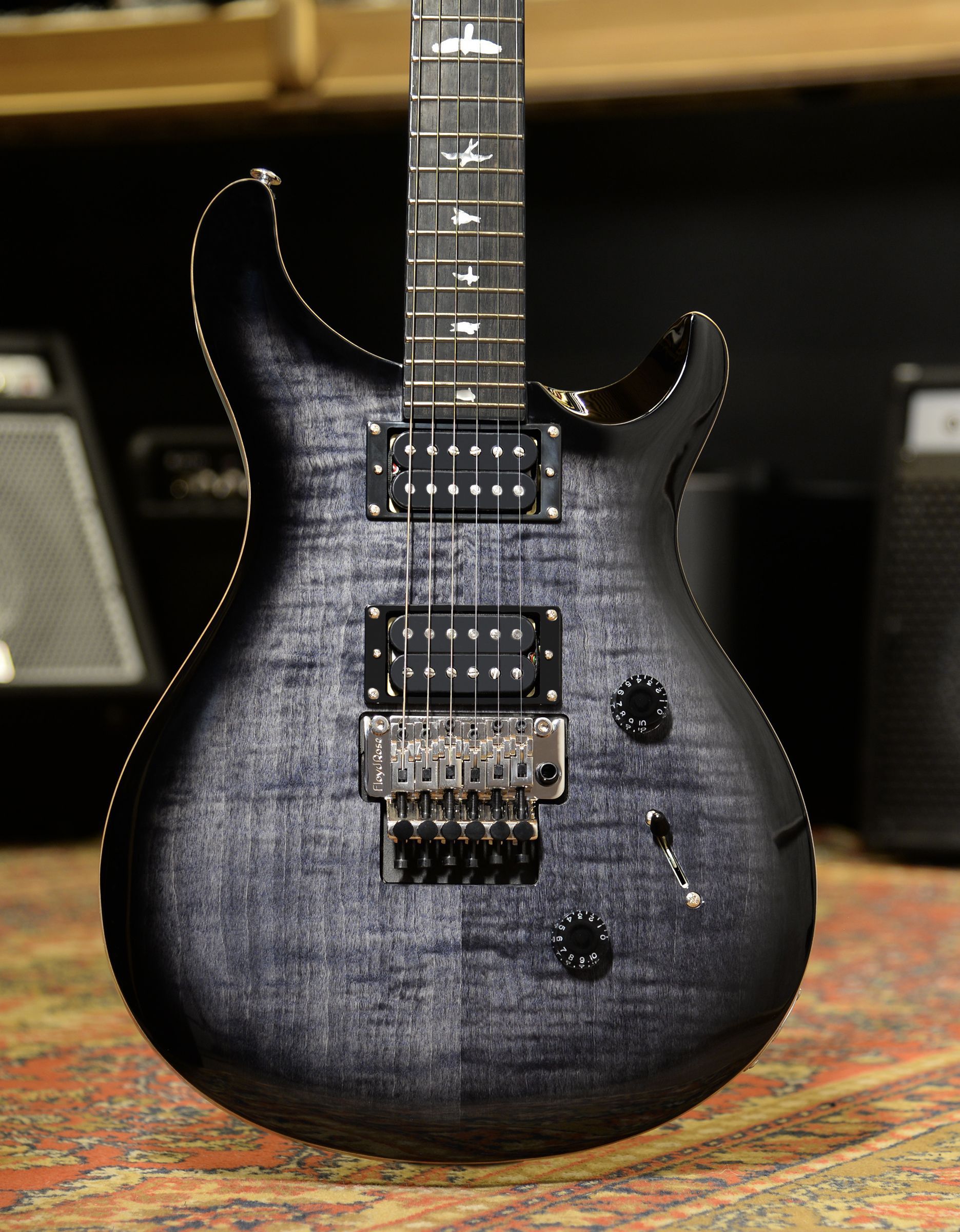 Электрогитара PRS SE CUSTOM 24 FLOYD CHARCOAL BURST - купить в "Гитарном Клубе"