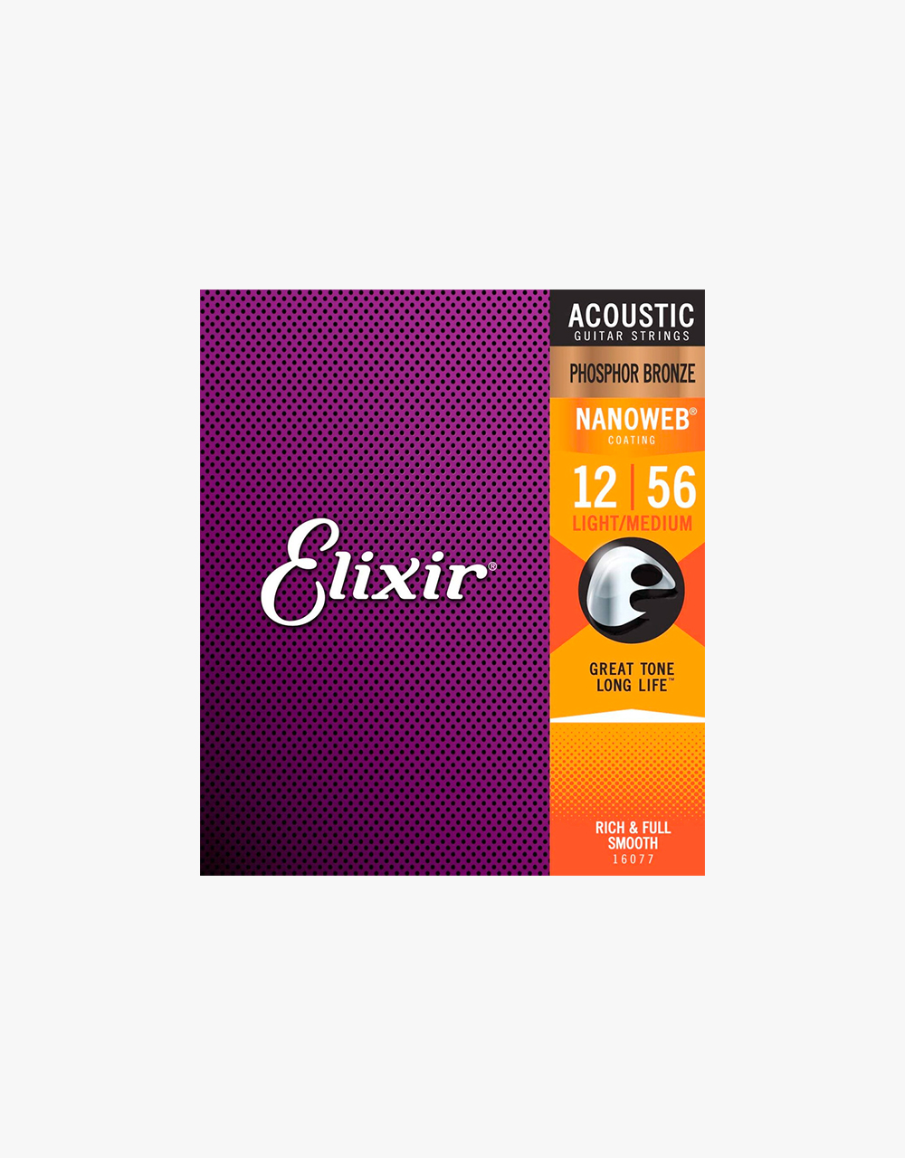 Струны для акустической гитары Elixir Nanoweb Light, 12-56 - купить в "Гитарном Клубе"