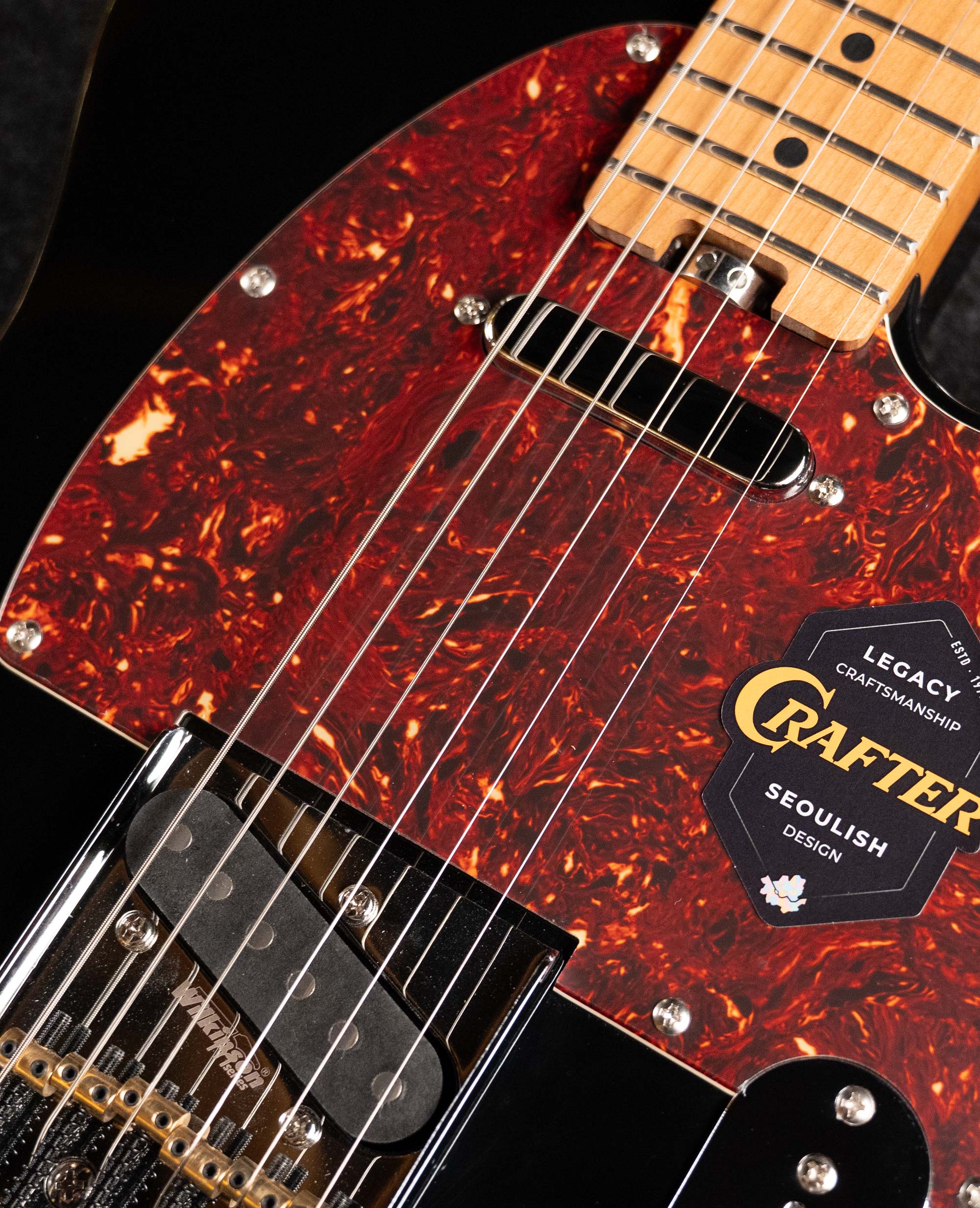 Электрогитара Crafter Crema T VVS MP Cosmic Black - купить в "Гитарном Клубе"