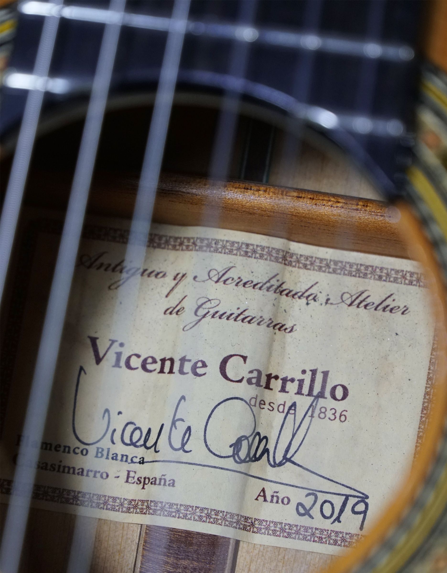 Фламенко гитара мастера Vicente Carillo 2019 г.в - купить в "Гитарном Клубе"