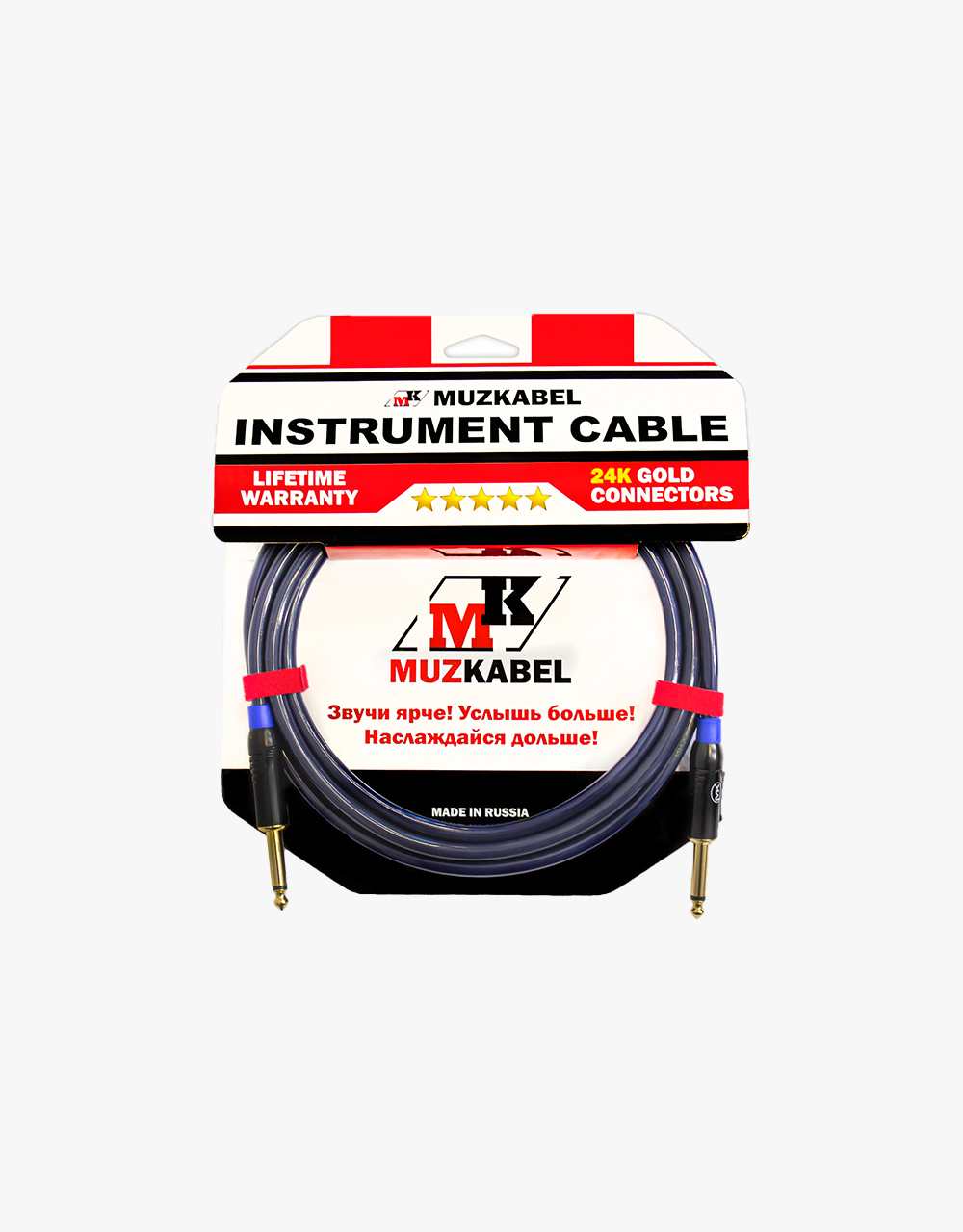 Инструментальный кабель MUZKABEL Silver JSLIK1(R)-3 угловой, 3м - купить в "Гитарном Клубе"