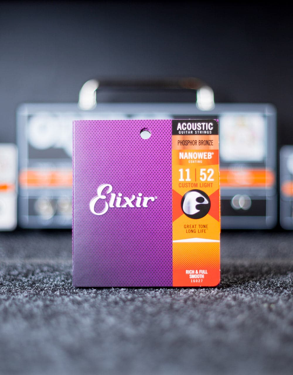 Струны для акустической гитары Elixir NanoWeb 16027, 11-52 - купить в "Гитарном Клубе"