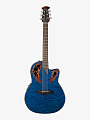 Электроакустическая гитара Ovation CE44P-8TQ Celebrity Elite Plus Mid Cutaway Trans Blue Quilt Maple - купить в "Гитарном Клубе"