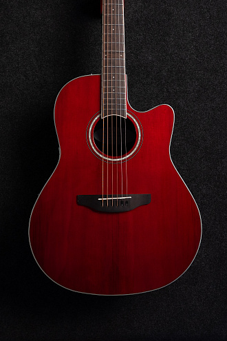 Электроакустическая гитара Ovation CS24-RR Celebrity Standard Mid Cutaway Ruby Red - купить в "Гитарном Клубе"