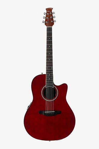 Электроакустическая гитара Ovation Applause AB24II-2S Balladeer Cutaway Ruby Red Satin - купить в "Гитарном Клубе"