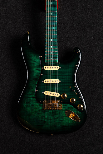 Электрогитара Fender Custom Shop Masterbuilt Yuriy Shishkov Green Stratocaster, 07 - купить в "Гитарном Клубе"