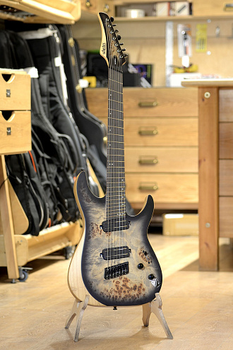 Электрогитара Schecter Reaper-7 MS Satin Charcoal Burst - купить в "Гитарном Клубе"